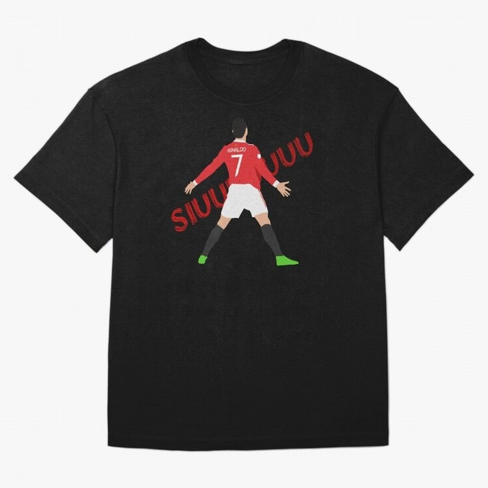 Cristano Ronaldo Celebration Block Art SIUUUU with text Oversized T-Shirt Capture FIFA World Cup 2026 Group Stage Spirit, Centered on England, Messi, CR7 and Mbappe, Vintage Soccer Flavor, Modern Football Stars, National Flags and Final Night