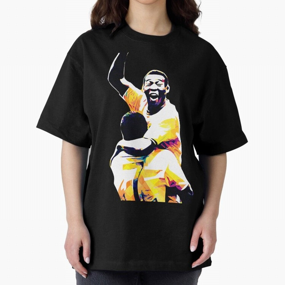 Pele Pop Art Oversized T-Shirt Honor the Football Icons of FIFA World Cup 2026 Spirit, Built around Argentina, Haaland and Mbappe, Match Day Excitement, Supporter Culture, Golden Goals and Global Football Passion; Created for Match Day Parties,