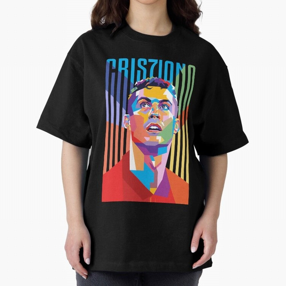 CR7 Pop Art Oversized T-Shirt Step into Match Day Hype around FIFA World Cup 2026 Group Stage, Messi, CR7 and Mbappe, England, France and Netherlands, Stadium Memories, Football Loyalty, International Chants and Championship Tradition; Perfect for