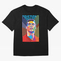 CR7 Pop Art Oversized T-Shirt Step into Match Day Hype around FIFA World Cup 2026 Group Stage, Messi, CR7 and Mbappe, England, France and Netherlands, Stadium Memories, Football Loyalty, International Chants and Championship Tradition; Perfect for