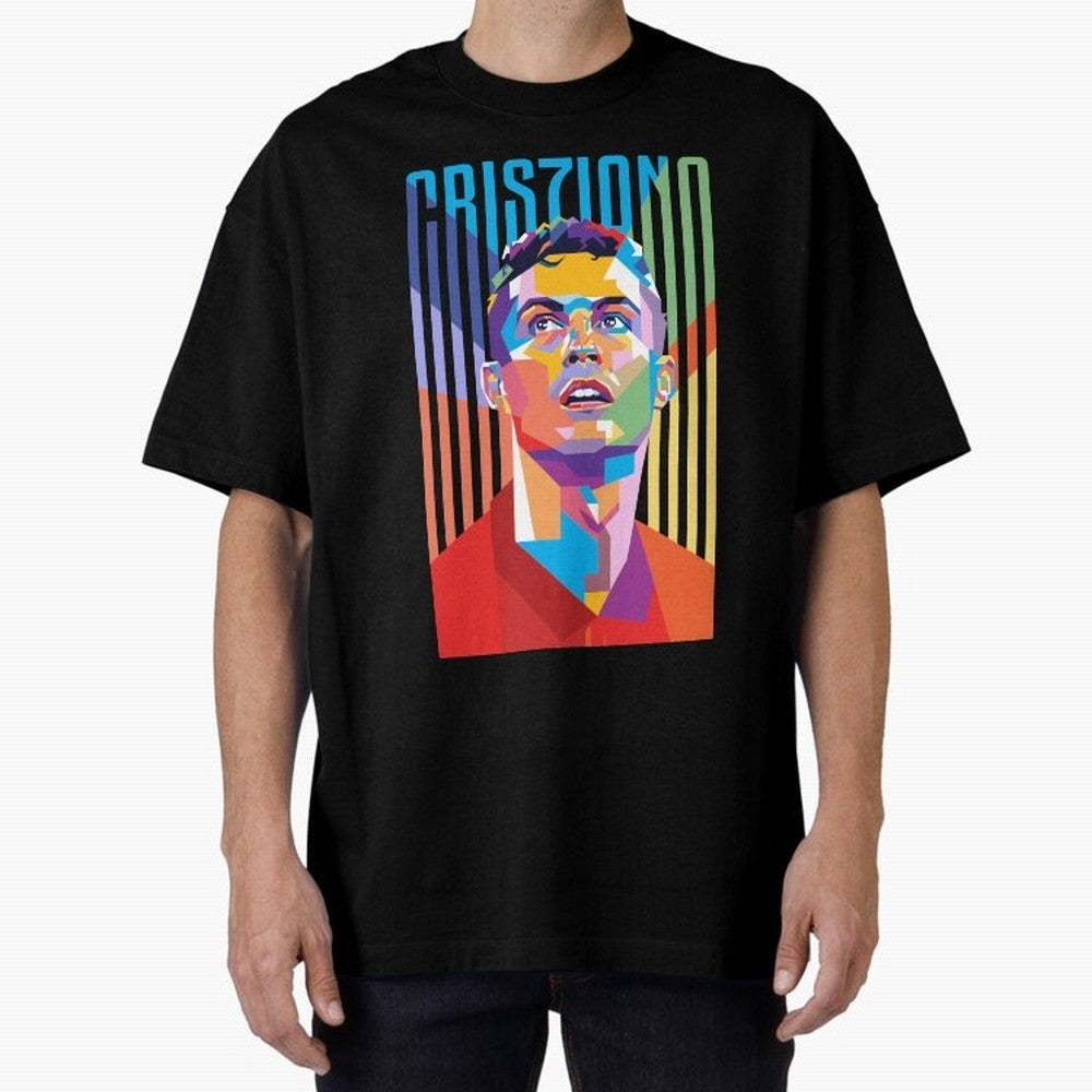 CR7 Pop Art Oversized T-Shirt Step into Match Day Hype around FIFA World Cup 2026 Group Stage, Messi, CR7 and Mbappe, England, France and Netherlands, Stadium Memories, Football Loyalty, International Chants and Championship Tradition; Perfect for