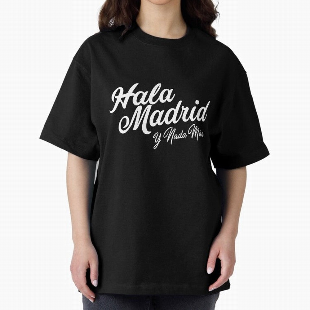 HALA MADRID Oversized T-Shirt Enjoy FIFA World Cup 2026 Group Stage Driven by Mbappe and Neymar, Netherlands Energy, Global Supporter Spirit, Legendary Goals, National Colors and Tournament Celebration; Made for Die Hard Supporters, Soccer Lovers,