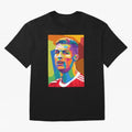 Cristiano Ronaldo Wpap Pop Art Oversized T-Shirt Follow FIFA World Cup 2026 Centered on CR7 and Messi, France and Portugal Energy, Goal Celebration Energy, Supporter Heritage, Football Icons and Worldwide Tournament Joy; Made for Die Hard