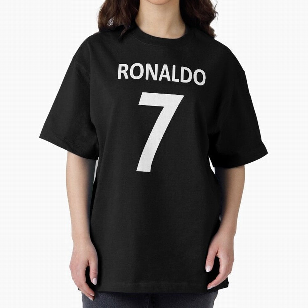 RONALDO NO.7 Oversized T-Shirt Celebrate National Team Dreams in FIFA World Cup 2026 Group Stage Spirit, Highlighting Argentina and Brazil, Cristiano Ronaldo, Championship Spirit, Famous Goals, Roaring Crowds and International Football Unity;