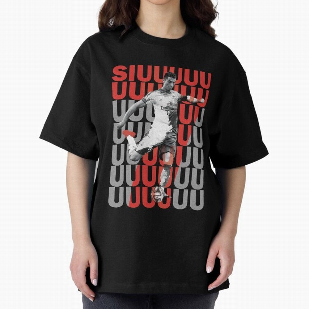 Siuuuuuu Cristiano Ronaldo Oversized T-Shirt Support FIFA World Cup 2026 USA Canada Mexico for Fans of Cristiano Ronaldo and Argentina, France and Brazil, Bringing Global Supporter Spirit, Legendary Goals, National Colors and Tournament