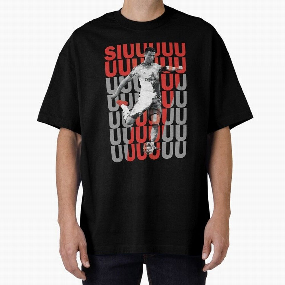 Siuuuuuu Cristiano Ronaldo Oversized T-Shirt Support FIFA World Cup 2026 USA Canada Mexico for Fans of Cristiano Ronaldo and Argentina, France and Brazil, Bringing Global Supporter Spirit, Legendary Goals, National Colors and Tournament