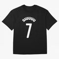 SIUUU Oversized T-Shirt Follow Every Goal of the FIFA World Cup 2026 Journey through Cristiano Ronaldo, Haaland and CR7 Highlights, Portugal, Spain and Germany Pride, Global Supporter Spirit, Legendary Goals, National Colors and Tournament