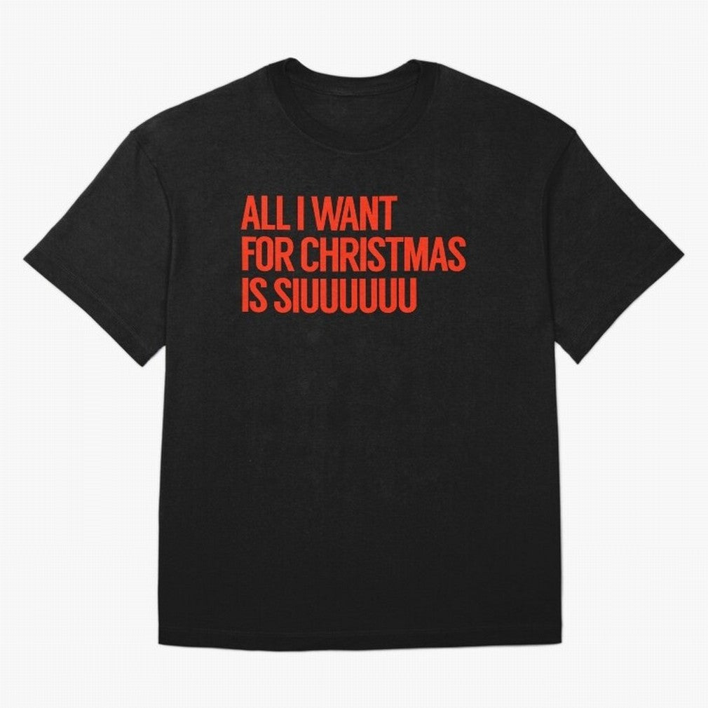 Cristiano Ronaldo - All I Want For Christmas Is Siuuuuuu Oversized T-Shirt Celebrate Global Passion for Global Football Passion for FIFA World Cup 2026 USA Canada Mexico, Highlighting Haaland and Mbappe, France, Global Supporter Spirit, Legendary