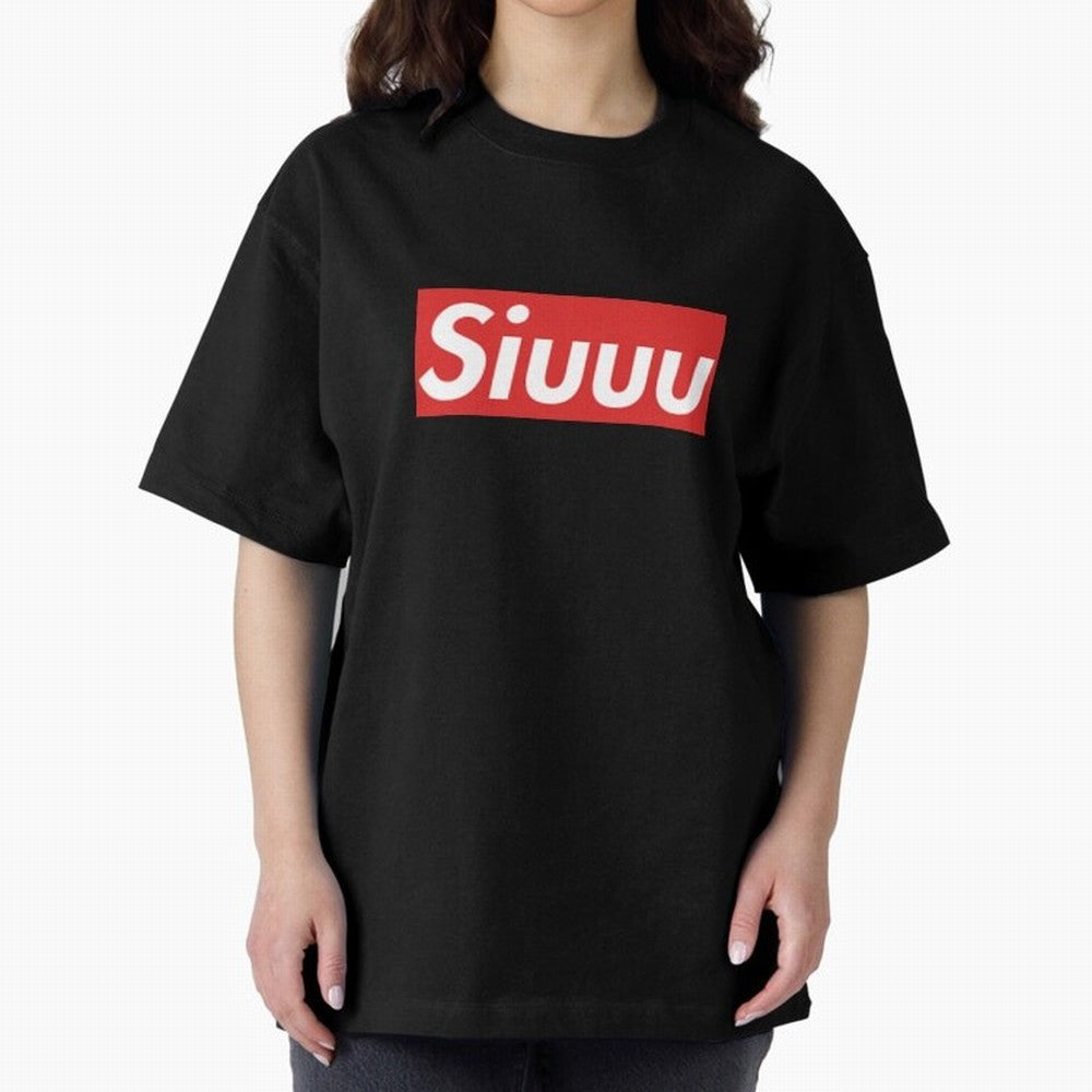 Siuu Oversized T-Shirt Elevate Match Day Hype around FIFA World Cup 2026 Group Stage, Haaland, Argentina and Brazil, Stadium Memories, Football Loyalty, International Chants and Championship Tradition; Great for Watch Parties, Sports Bars, Family