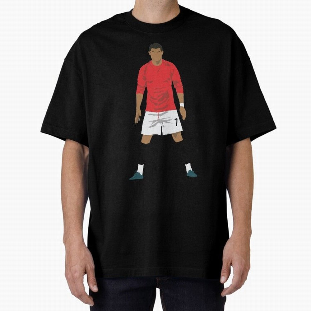 Cristiano Ronaldo MUFC Oversized T-Shirt Join the Global Buzz around Global Football Passion for FIFA World Cup 2026, Featuring Haaland and Mbappe, Argentina, France and Brazil, Sports Nostalgia, International Competition, Famous Players and