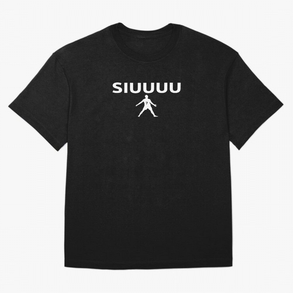 Siuuu Oversized T-Shirt Honor the Football Icons of FIFA World Cup 2026 USA Canada Mexico for Fans of CR7 and Messi and Spain, Bringing Match Day Excitement, Supporter Culture, Golden Goals and Global Football Passion; Perfect for Supporters Who