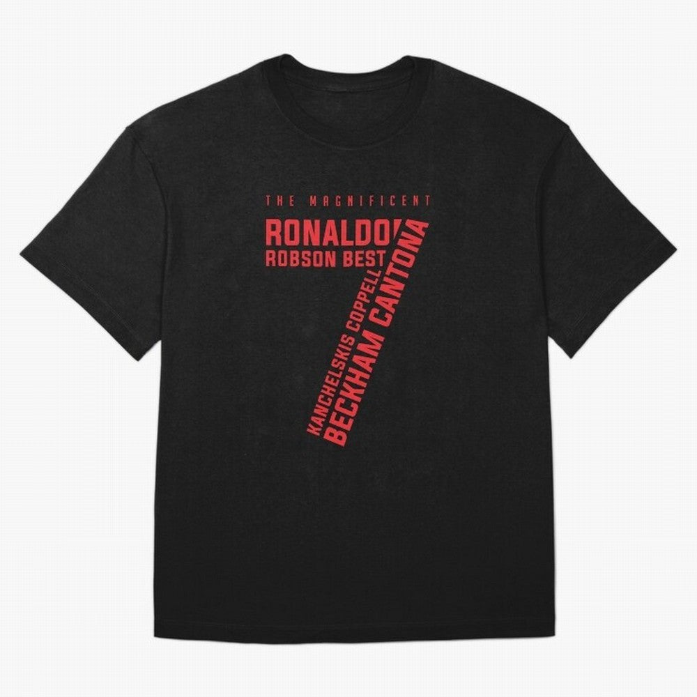 The Magnificent Seven - Man Utd Oversized T-Shirt Upgrade Match Day Hype around FIFA World Cup 2026, Mbappe, England and Germany, Stadium Chants, National Pride, Trophy Dreams and Unforgettable Football Memories; Built for Supporters Chasing Trophy