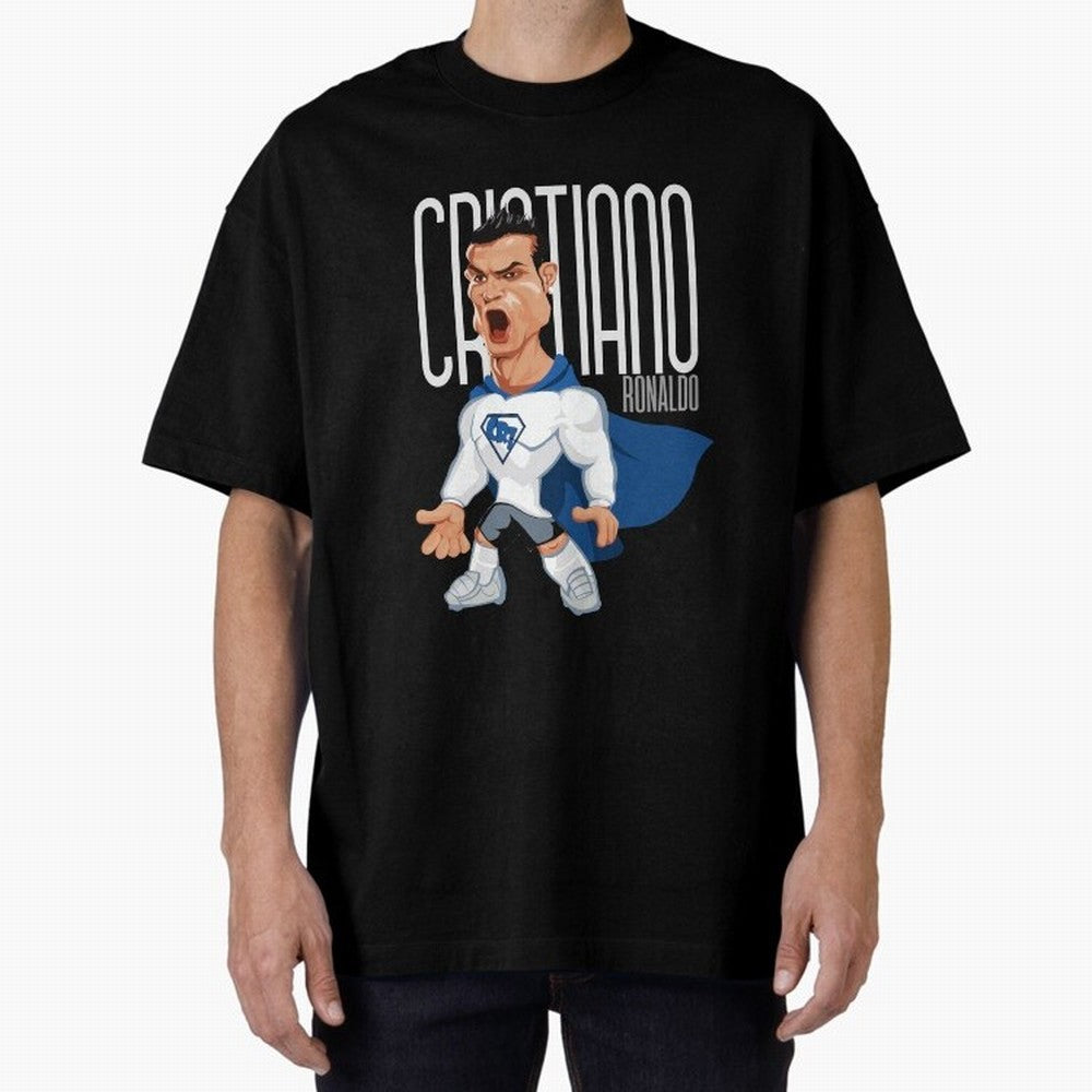 Commic Caricature of Cristiano Ronaldino 'CR7' Oversized T-Shirt Make the Season About FIFA World Cup 2026 Group Stage Spirit, Inspired by Portugal, Spain and Germany, Neymar, Haaland and Cristiano Ronaldo, Tournament Hype, Historic Matchups,