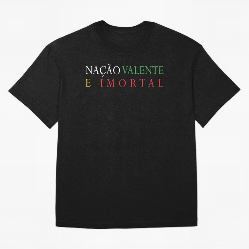 Na??o Valente e Imortal Portugal Oversized T-Shirt Stand Proud for FIFA World Cup 2026 Group Stage Driven by Mbappe and Neymar, Brazil, Portugal and Argentina Energy, Worldwide Fan Energy, Dramatic Goals, Stadium Lights and Championship