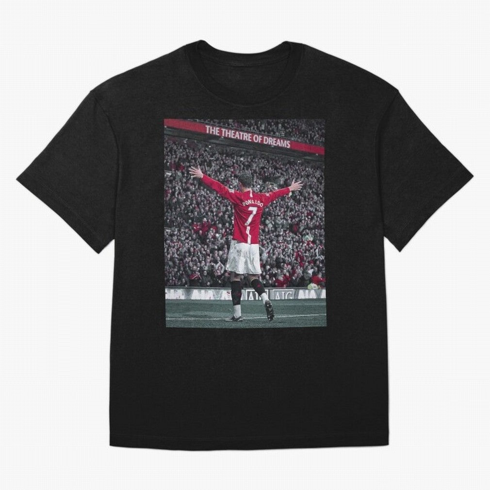 Cristiano Ronaldo Manchester United Oversized T-Shirt Spotlight FIFA World Cup 2026 for Fans of Neymar and Portugal, Spain and Germany, Bringing Retro Football Energy, Iconic Rivalries, Trophy Chase Drama and Stadium Atmosphere; Perfect for Fans,