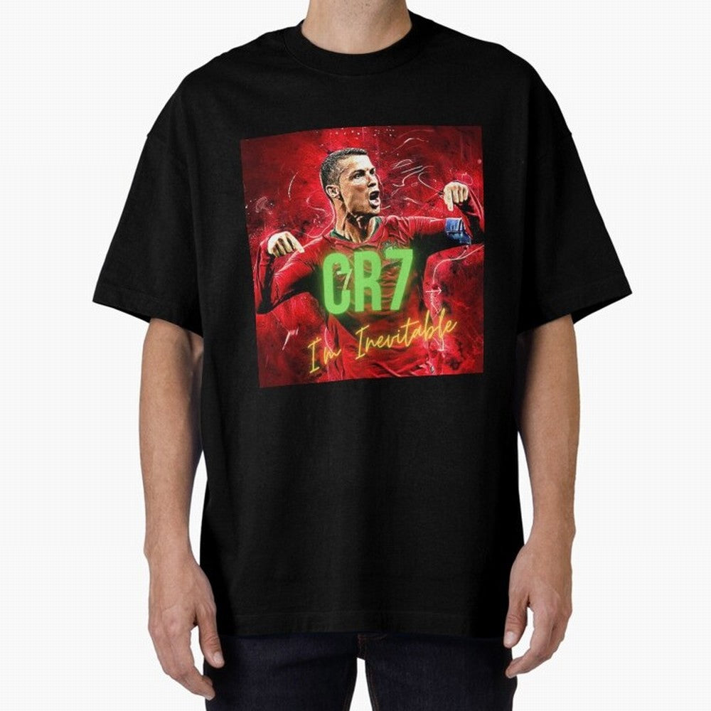 CR7 Oversized T-Shirt Show Your Love for FIFA World Cup 2026 for Fans of Haaland and Mbappe and Portugal, Bringing Stadium Memories, Football Loyalty, International Chants and Championship Tradition; Ideal for Football Dads, Football Moms, Friends,