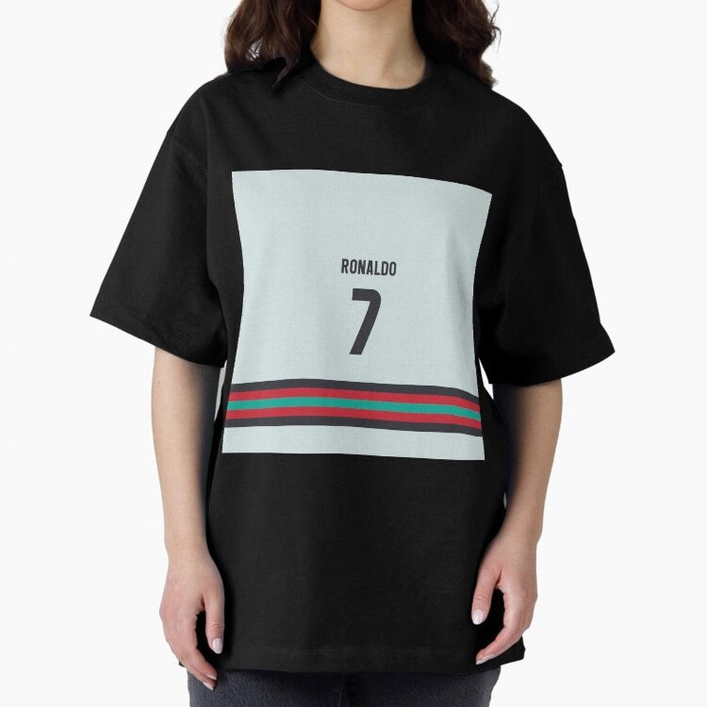 Cristiano Ronaldo Portugal Away Oversized T-Shirt Show Passion for the Stars of the FIFA World Cup 2026 Journey through Mbappe and Neymar Highlights, France and Portugal Pride, Classic Soccer Heritage, Championship Pressure, Fan Loyalty and