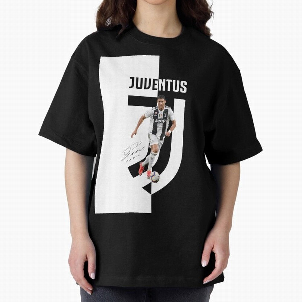 cristiano ronaldo - juventus - soccer top Oversized T-Shirt Show Match Day Excitement for FIFA World Cup 2026 for Fans of Mbappe and Neymar and Spain, Bringing Soccer Culture, Superstar Moments, National Team Dreams and Competitive Fire; Great for