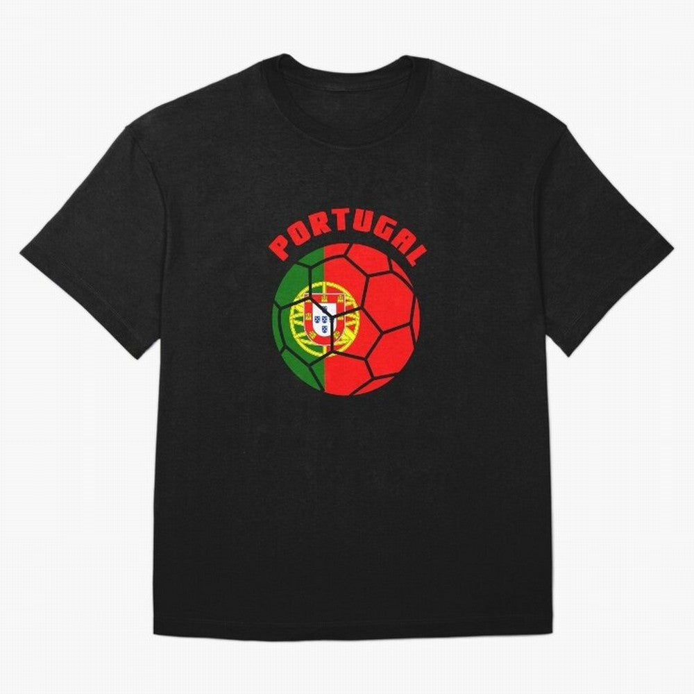 Portugal Football Soccer Ball Oversized T-Shirt Make Every Kick Count in the FIFA World Cup 2026 Group Stage Journey through Messi and Cristiano Ronaldo Highlights, Portugal, Spain and Germany Pride, Football Passion, Legendary Performances,