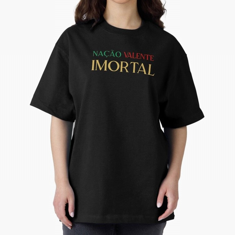 Na??o Valente Imortal Portugal Tuga Oversized T-Shirt Celebrate Every Goal in Global Football Passion for FIFA World Cup 2026, Celebrating Mbappe and Neymar, Germany, Game Day Rituals, Football Legends, Country Pride and the Road to the Final;