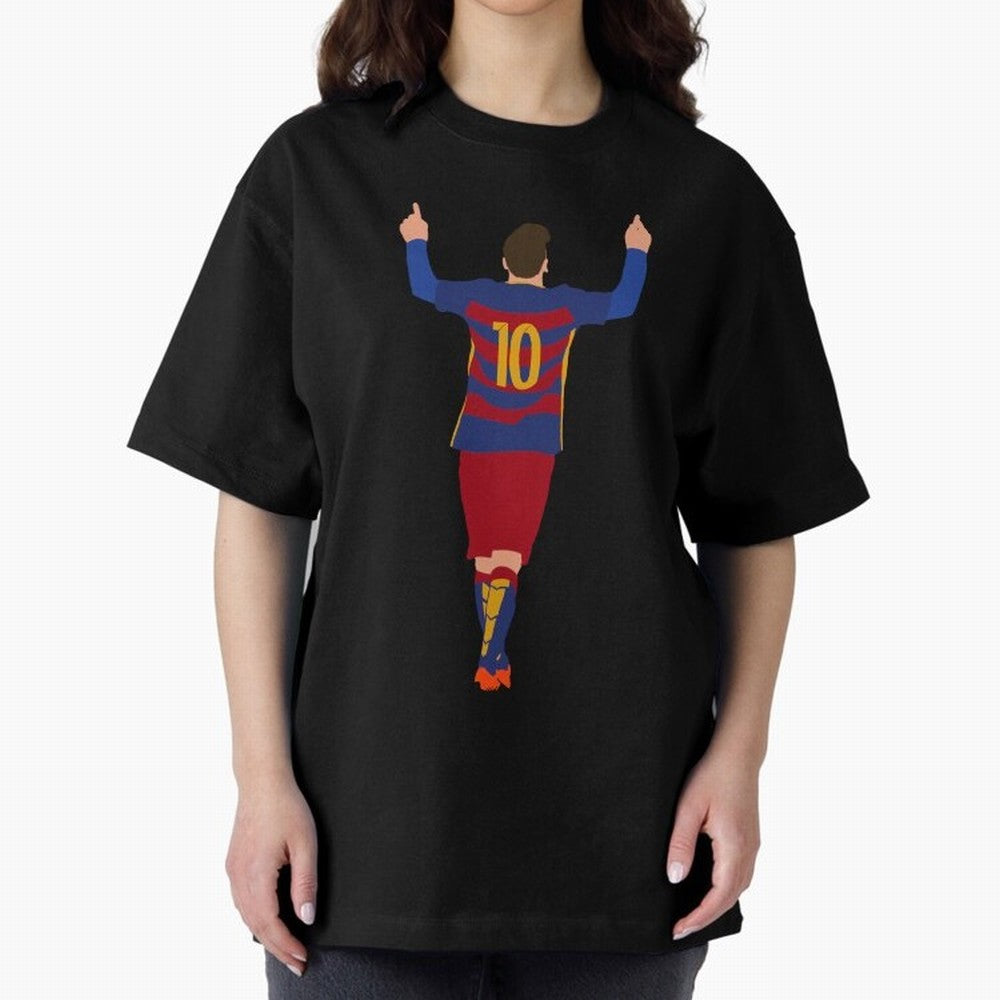 Lionel Messi - Fc Barcelona #s14 Oversized T-Shirt Follow the FIFA World Cup 2026 USA Canada Mexico Journey through Cristiano Ronaldo, Haaland and CR7 Highlights, Spain and Netherlands Pride, Champion Mindset, Group Stage Buzz, Knockout Tension and