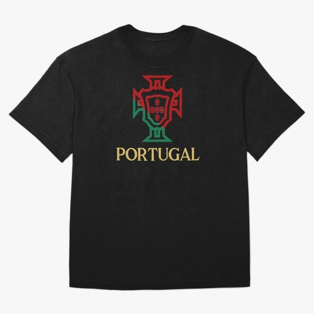 Portugal Tuga D Gold Oversized T-Shirt Bring Stadium Energy to FIFA World Cup 2026 Group Stage Spirit, with France, Neymar, Classic Soccer Heritage, Championship Pressure, Fan Loyalty and International Pride; Created for Match Day Parties, Soccer