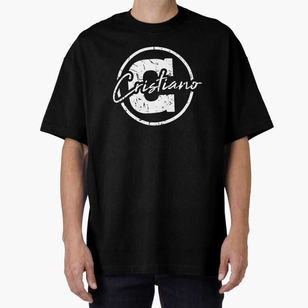 Cristiano Emblem Oversized T-Shirt Support Iconic Players in Global Football Passion for FIFA World Cup 2026 Group Stage, Capturing CR7 and Messi, Spain and Netherlands, Football Passion, Legendary Performances, Festival Vibes and Supporter