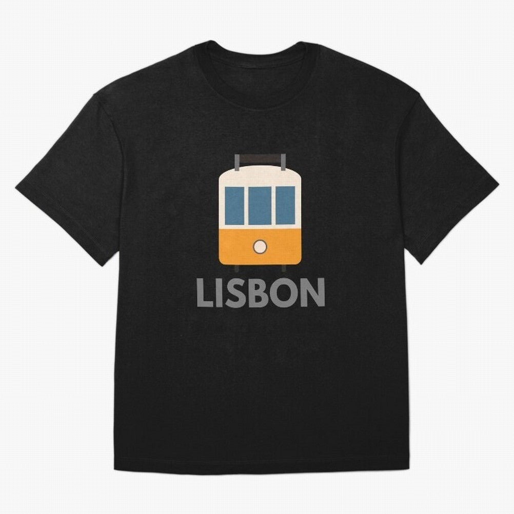 Lisboa Tram (Lisbon city, Portugal) Oversized T-Shirt Follow Every Goal of Match Day Hype around FIFA World Cup 2026 Group Stage, Mbappe, Spain, Football Festival Excitement, Trophy Ambitions, Country Rivalries and Star Player Buzz; Made for Die