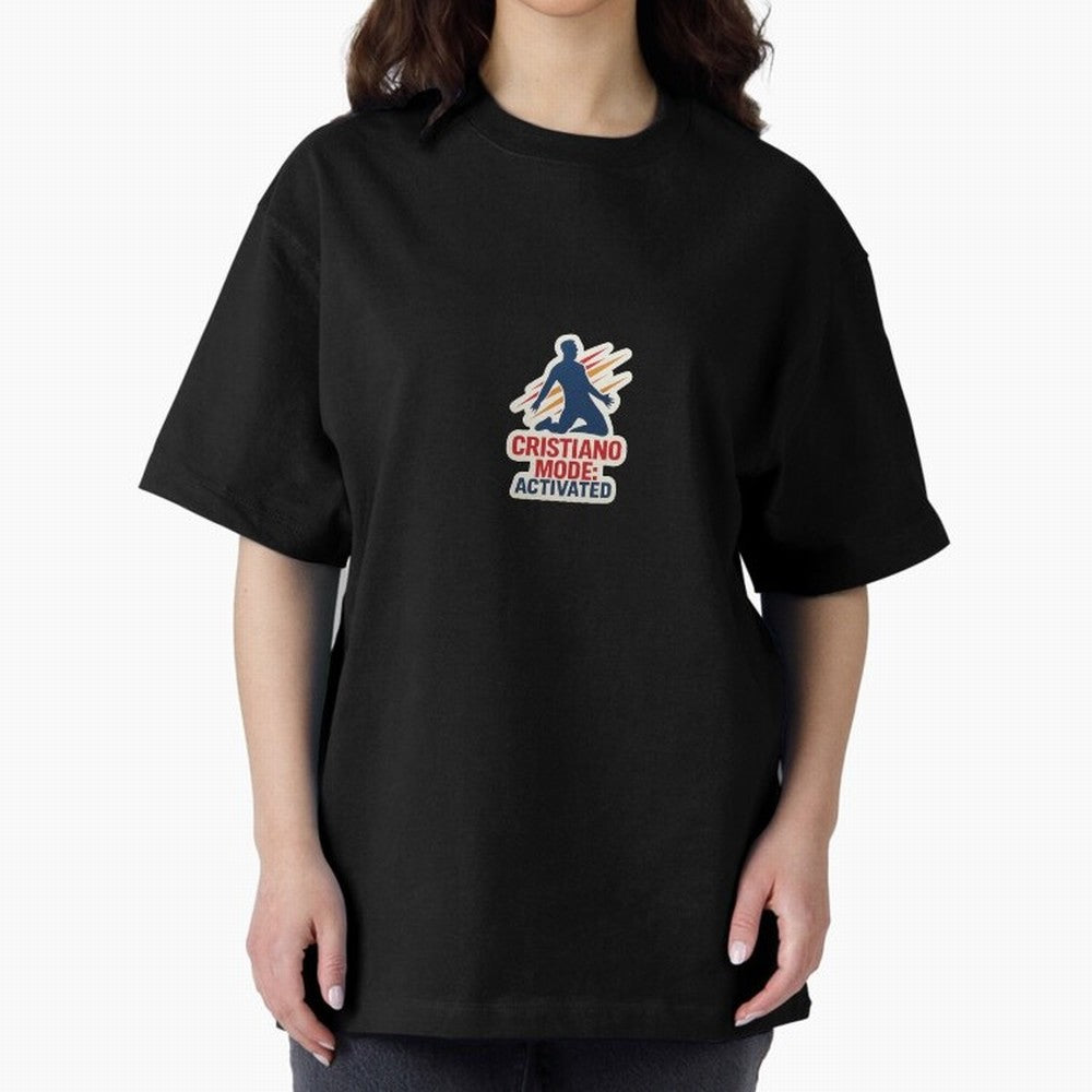 Cristiano Mode: Activated v2 Oversized T-Shirt Stand Out with Spirit from FIFA World Cup 2026 USA Canada Mexico Spirit, Celebrating Netherlands, Mbappe and Neymar, Sports Nostalgia, International Competition, Famous Players and Unforgettable