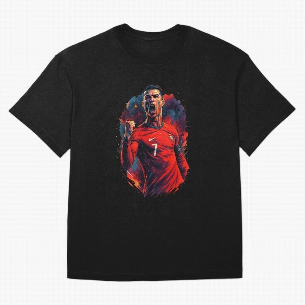 cr7 the legend Oversized T-Shirt Celebrate Supporters United by FIFA World Cup 2026 USA Canada Mexico with Neymar, Argentina and Brazil Energy, Championship Spirit, Famous Goals, Roaring Crowds and International Football Unity; Ideal for Passionate