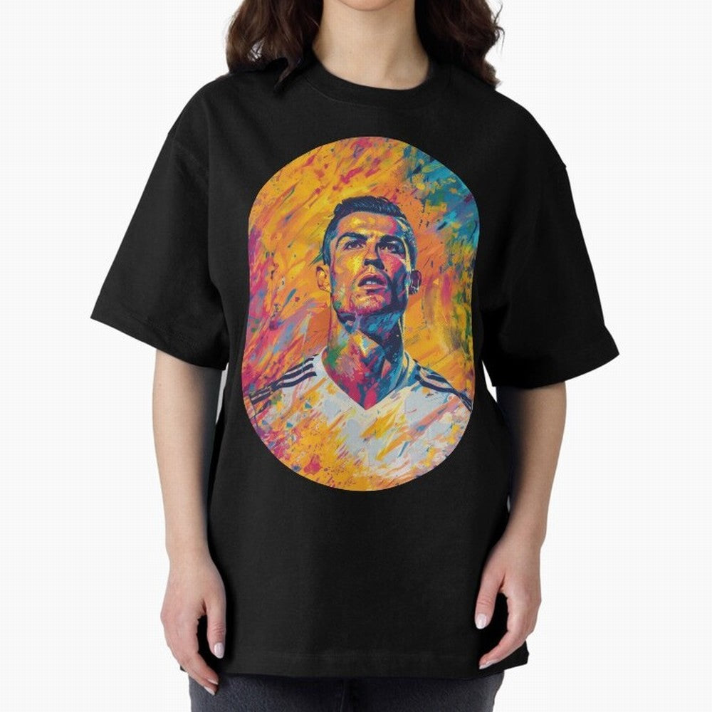 Cristiano Oversized T-Shirt Show Your Stadium Side during Match Day Hype around FIFA World Cup 2026, Messi, CR7 and Mbappe, England, France and Netherlands, Goal Celebration Energy, Supporter Heritage, Football Icons and Worldwide Tournament Joy;