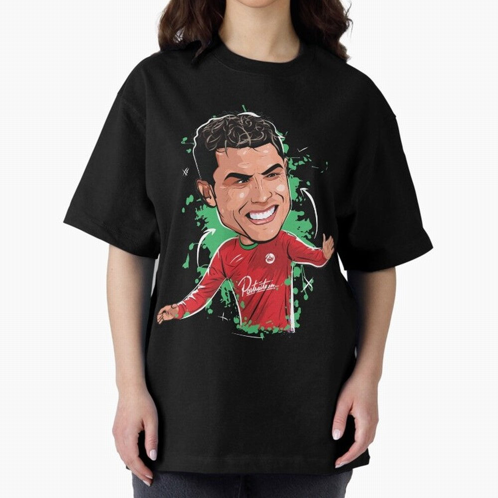 Cristiano Oversized T-Shirt Feel the Trophy Chase of Match Day Hype around FIFA World Cup 2026, Neymar, Haaland and Cristiano Ronaldo, Brazil, Goal Celebration Energy, Supporter Heritage, Football Icons and Worldwide Tournament Joy; Made for Die
