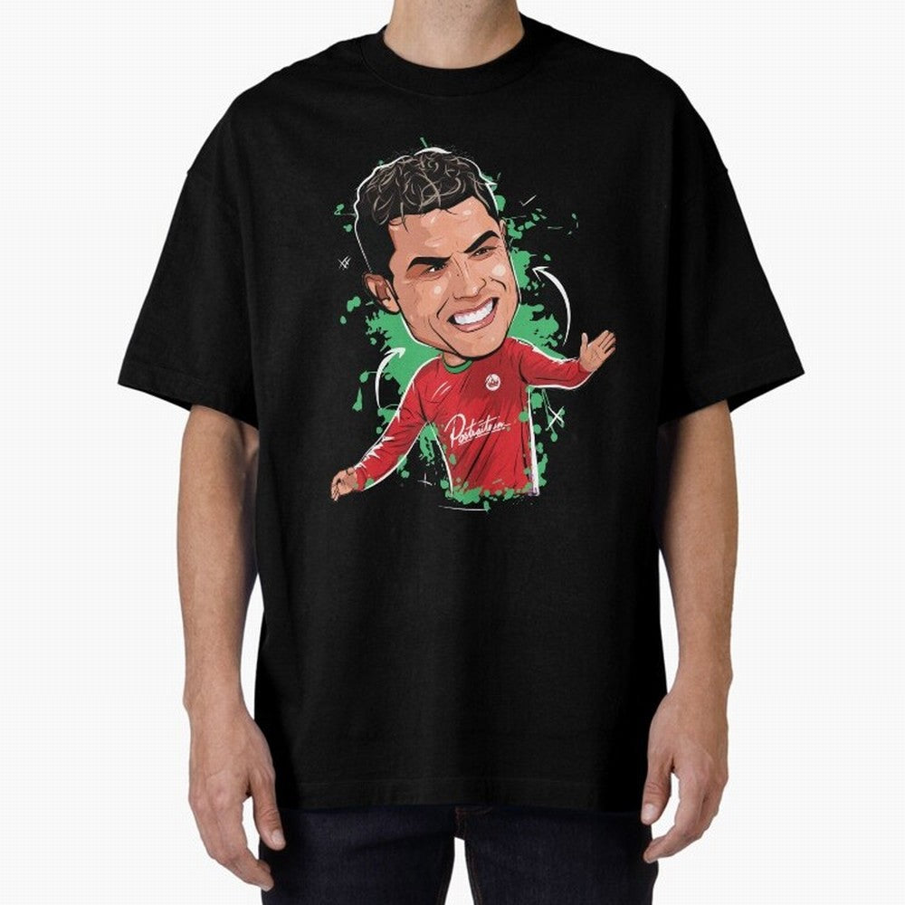 Cristiano Oversized T-Shirt Feel the Trophy Chase of Match Day Hype around FIFA World Cup 2026, Neymar, Haaland and Cristiano Ronaldo, Brazil, Goal Celebration Energy, Supporter Heritage, Football Icons and Worldwide Tournament Joy; Made for Die