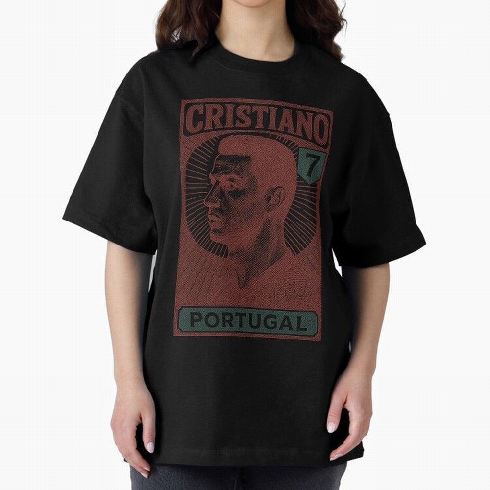 CRISTIANO Oversized T-Shirt Follow Every Goal of FIFA World Cup 2026 USA Canada Mexico for Fans of Mbappe and Neymar and France and Portugal, Bringing Football Passion, Legendary Performances, Festival Vibes and Supporter Community; Made for Die