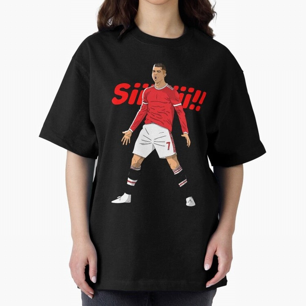 CR7 Siiiii!, Cristiano Ronaldo's trademark goal celebration Oversized T-Shirt Celebrate National Team Dreams in FIFA World Cup 2026 USA Canada Mexico for Fans of Mbappe and Brazil, Portugal and Argentina, Bringing Stadium Chants, National Pride,