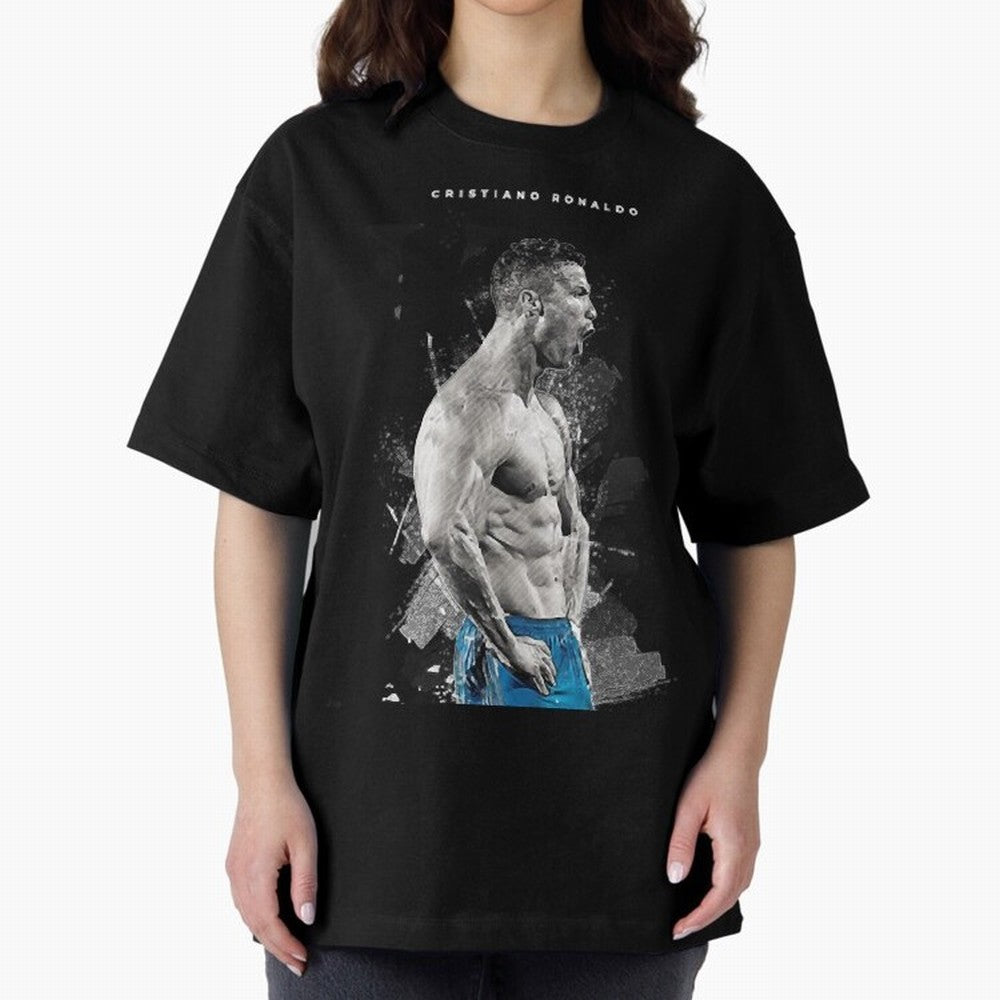 Cristiano Ronaldo Cristiano Ronaldo Oversized T-Shirt Represent Fans Who Live for Global Football Passion for FIFA World Cup 2026 Group Stage, Made for Messi, Neymar and Mbappe, France and Portugal, Football Festival Excitement, Trophy Ambitions,
