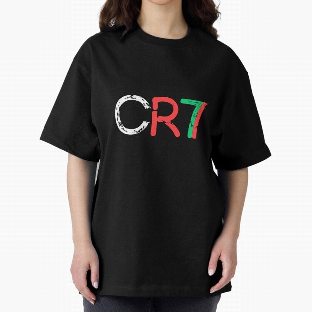 CR7 Cristiano Ronaldo Design Oversized T-Shirt Bring a Champion Mindset to Match Day Hype around FIFA World Cup 2026, Messi, CR7 and Mbappe, Brazil, Champion Mindset, Group Stage Buzz, Knockout Tension and Passionate Fan Culture; Perfect for People