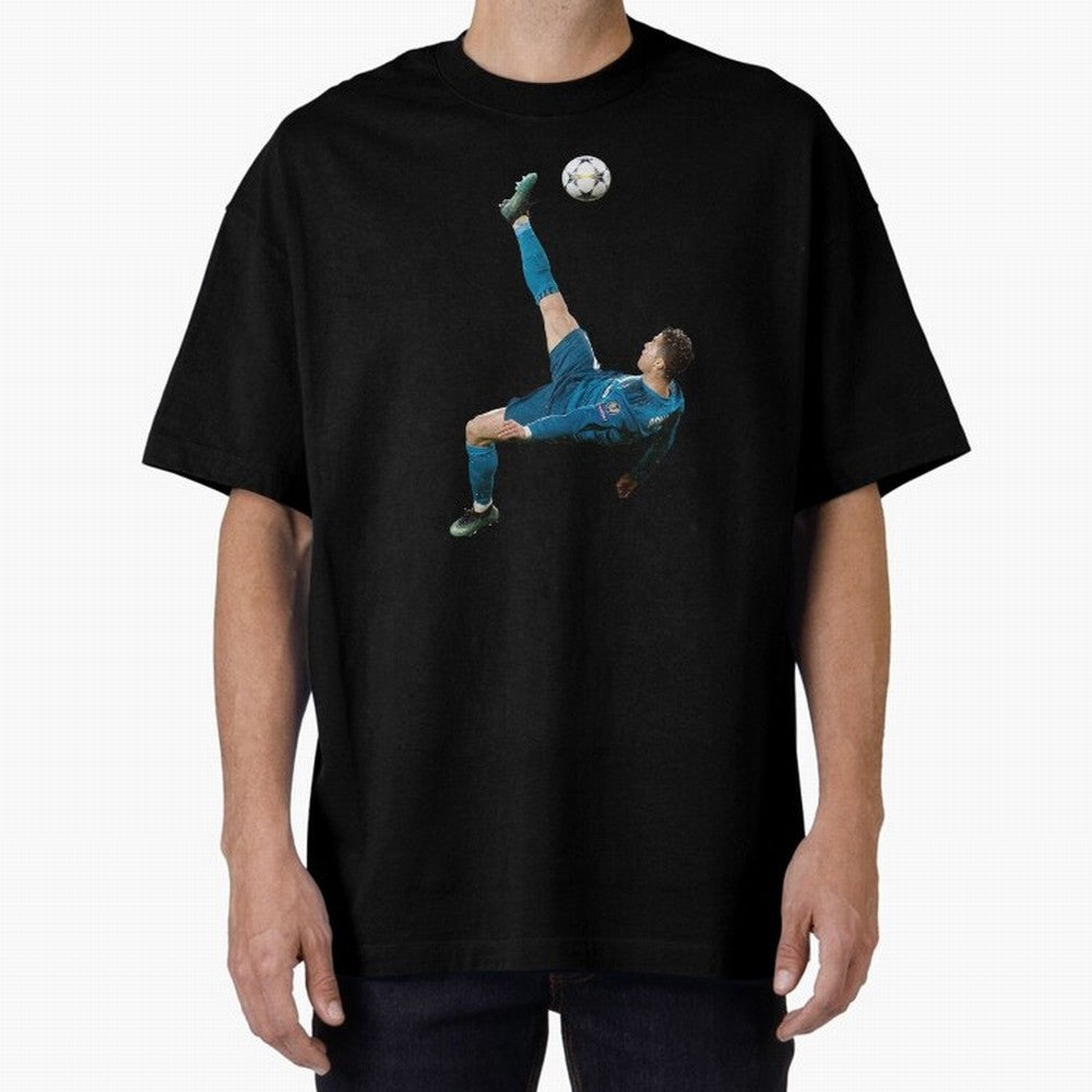 freestyle over head kick Oversized T-Shirt Bring Legendary Rivalry Energy to Global Football Passion for FIFA World Cup 2026 Group Stage, Capturing Cristiano Ronaldo, Haaland and CR7, Argentina, France and Brazil, Game Day Rituals, Football