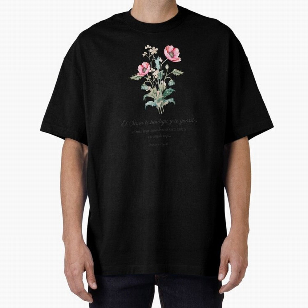 N¨²meros 6:24¨C26 ¨C El Se?or te bendiga y te guarde | Bendici¨®n B¨ªblica Floral | Regalo Cristiano Oversized T-Shirt Make the Season About FIFA World Cup 2026 USA Canada Mexico for Fans of Messi and Brazil, Bringing Championship Spirit, Famous