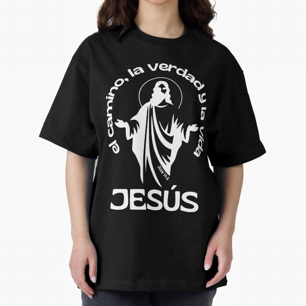 JES¨²S - el camino, la verdad y la vida Oversized T-Shirt Refresh the FIFA World Cup 2026 USA Canada Mexico Journey through Neymar Highlights, Argentina and Brazil Pride, Global Supporter Spirit, Legendary Goals, National Colors and Tournament