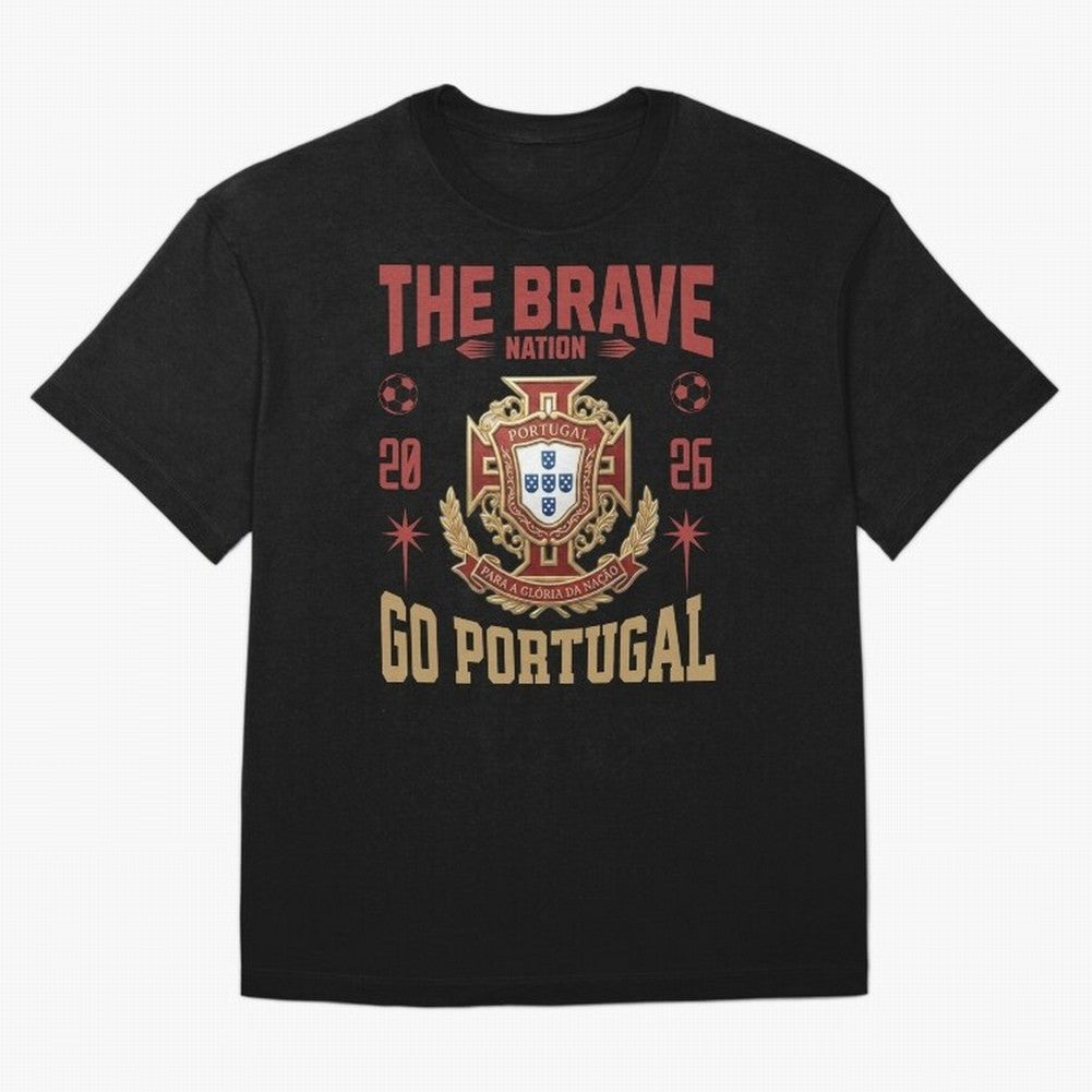 Portugal Soccer 2026 The Brave Nation Vintage Football Fan Design Oversized T-Shirt Elevate Match Day Hype around FIFA World Cup 2026, CR7, England and Germany, Supporter Pride, Iconic Celebrations, Legendary Names and Global Match Day Energy;