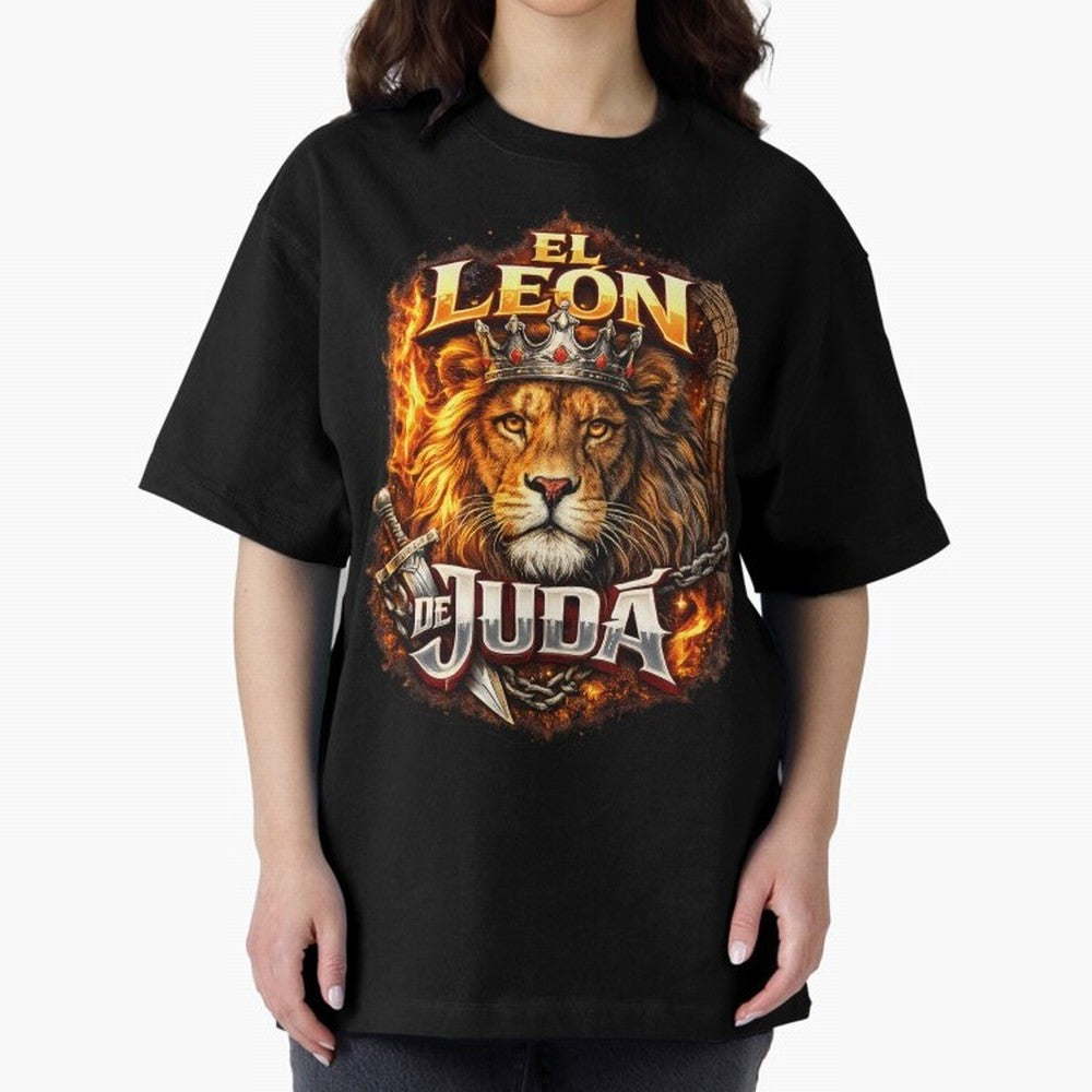 The Lion of Judah Oversized T-Shirt Represent the Passion of FIFA World Cup 2026 USA Canada Mexico Centered on Cristiano Ronaldo, Netherlands Energy, Retro Football Energy, Iconic Rivalries, Trophy Chase Drama and Stadium Atmosphere; Perfect for
