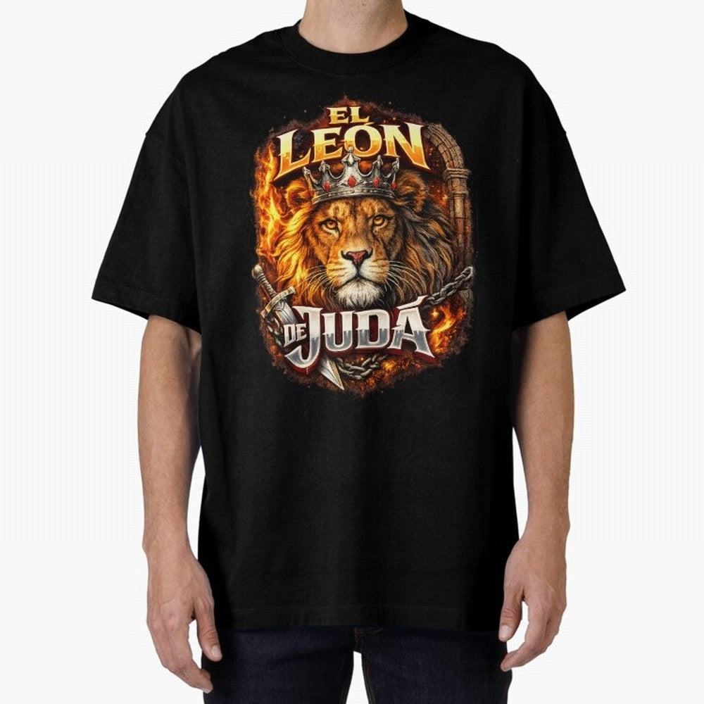 The Lion of Judah Oversized T-Shirt Represent the Passion of FIFA World Cup 2026 USA Canada Mexico Centered on Cristiano Ronaldo, Netherlands Energy, Retro Football Energy, Iconic Rivalries, Trophy Chase Drama and Stadium Atmosphere; Perfect for