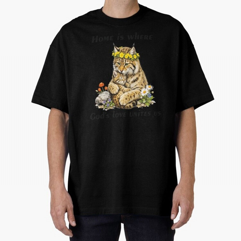 Home Is Where God's Love Unites Us Oversized T-Shirt Show Passion for the Stars of FIFA World Cup 2026 Highlighting Messi, Germany Energy, Game Day Rituals, Football Legends, Country Pride and the Road to the Final; Perfect for Fans, Collectors,