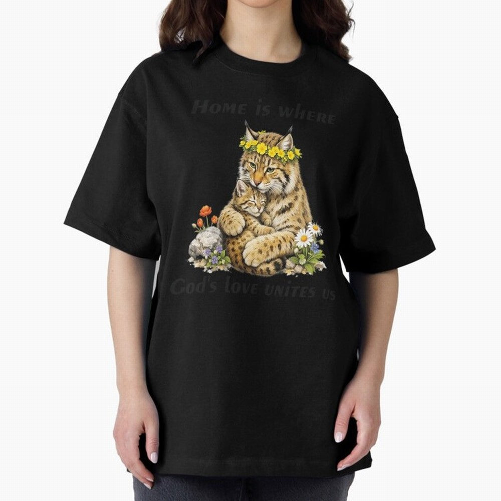 Home Is Where God's Love Unites Us Oversized T-Shirt Show Passion for the Stars of FIFA World Cup 2026 Highlighting Messi, Germany Energy, Game Day Rituals, Football Legends, Country Pride and the Road to the Final; Perfect for Fans, Collectors,