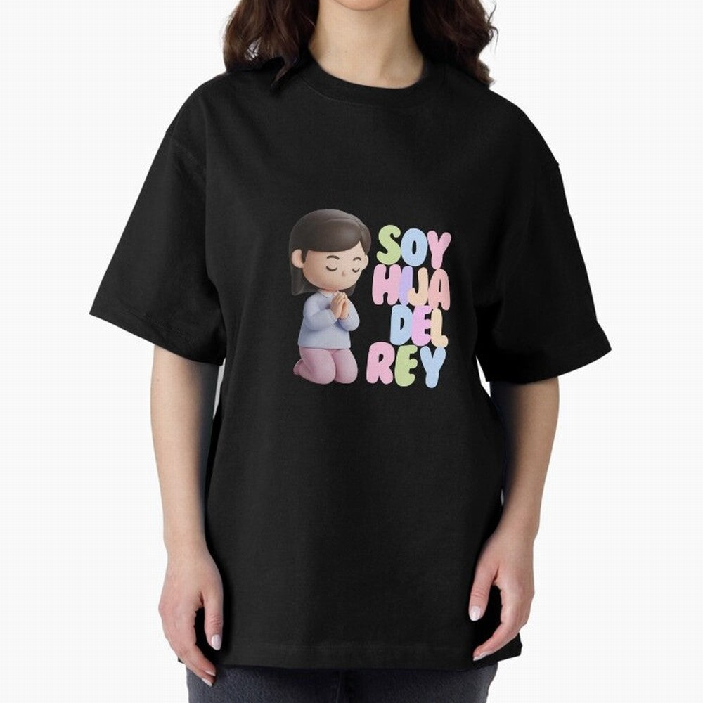 Soy Hija del Rey | Dise?o Cristiano Dulce en Colores Pastel Oversized T-Shirt Celebrate Football Dreams Across Global Football Passion for FIFA World Cup 2026 USA Canada Mexico, Driven by Cristiano Ronaldo, Haaland and CR7, England, France and