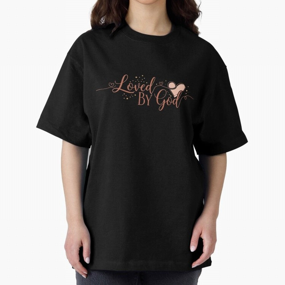 Loved by God Oversized T-Shirt Honor the Beautiful Game during Global Football Passion for FIFA World Cup 2026, Filled with CR7 and Messi, Brazil, Portugal and Argentina, Championship Spirit, Famous Goals, Roaring Crowds and International Football