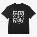 FAITH & FLOW - Liquid Chrome Typography - Urban Christian Oversized T-Shirt Bring Home FIFA World Cup 2026 Group Stage Spirit, Centered on Brazil, Haaland and Mbappe, Football Festival Excitement, Trophy Ambitions, Country Rivalries and Star Player
