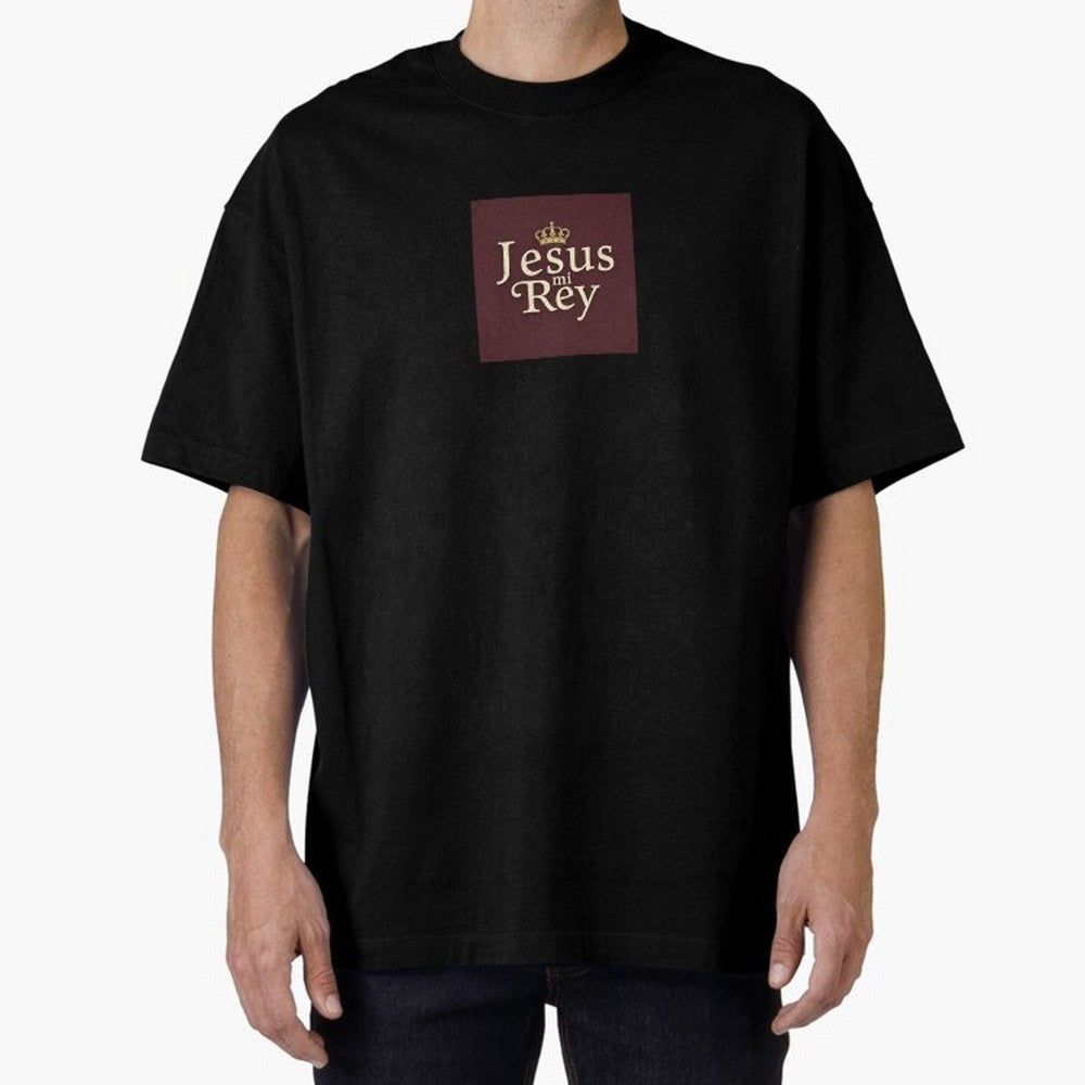 Jesus Mi Rey T shirt Oversized T-Shirt Show Passion for the Stars of FIFA World Cup 2026 Group Stage Spirit, Capturing France and Portugal, Messi and Cristiano Ronaldo, Soccer Culture, Superstar Moments, National Team Dreams and Competitive Fire;