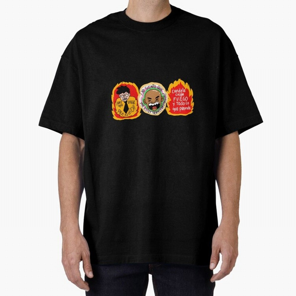 Hay Que Vivir Prendo Yo Siento Que Me Estoy Transformando Candela Chipa Fuego Y Todo Lo Que Prenda Oversized T-Shirt Get Ready for FIFA World Cup 2026 Group Stage for Fans of Mbappe and Neymar and England, France and Netherlands, Bringing Football